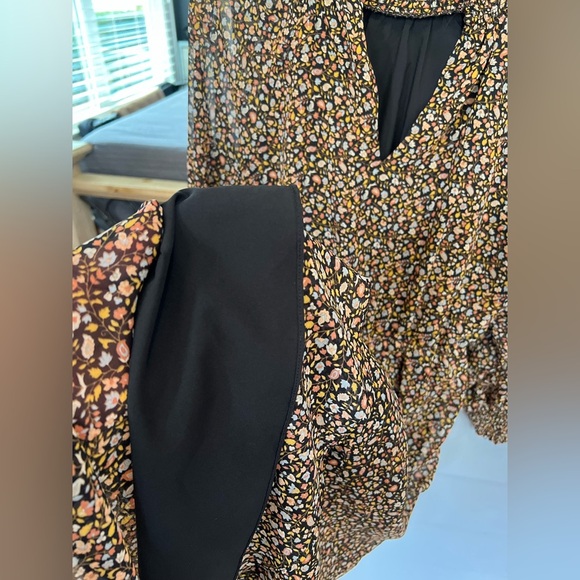 Madewell (Re)sourced Georgette Smocked Neck Midi Dress Folktale Paisley  size M - Picture 6 of 11